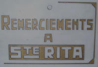 Plaque de remerciements